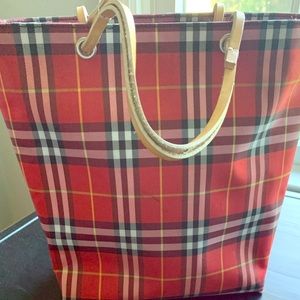 Burberry Plaid Tote